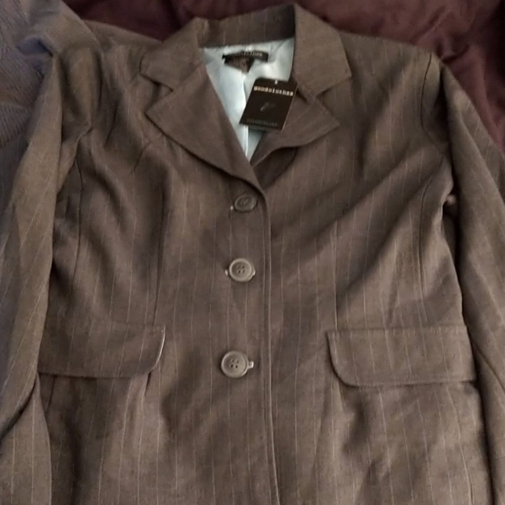 Pant suit Gray and strip lite blue